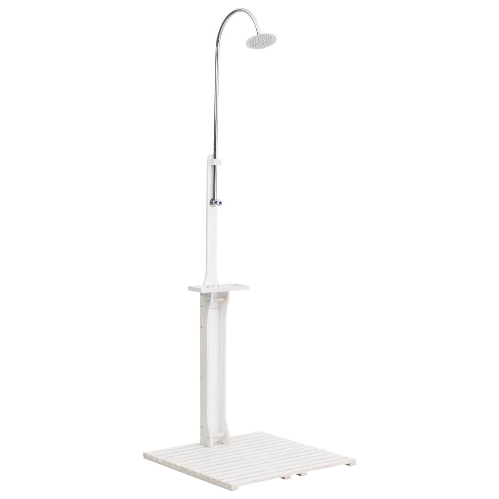 Garden Shower White Wood - Discount Dealers