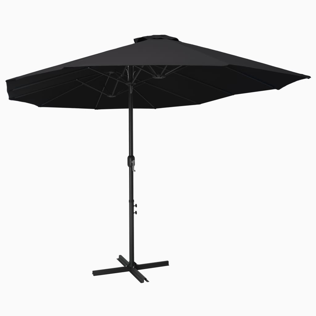 Outdoor Parasol with Aluminium Pole 460x270 cm Black - Millennium Furniture