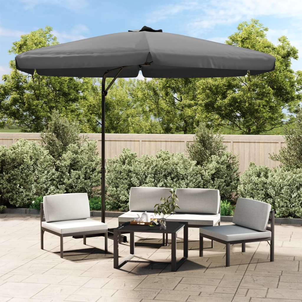 Outdoor Parasol with Steel Pole 300x250 cm Anthracite - R and M Furniture