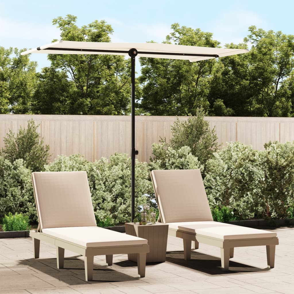 Outdoor Parasol with Aluminium Pole 180x110 cm Sand White - Style and Chic