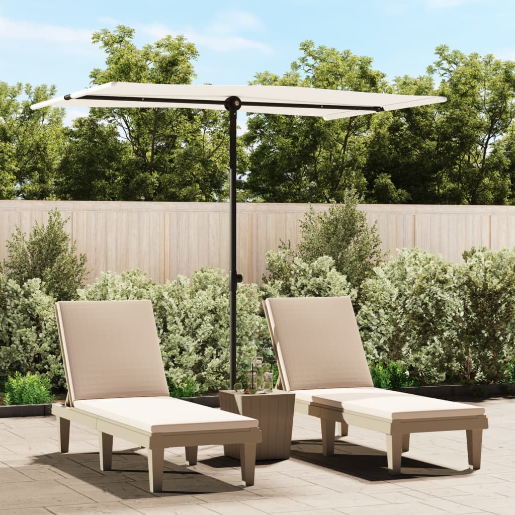 Outdoor Parasol with Aluminium Pole 2x1.5 m Sand White - R and M Furniture