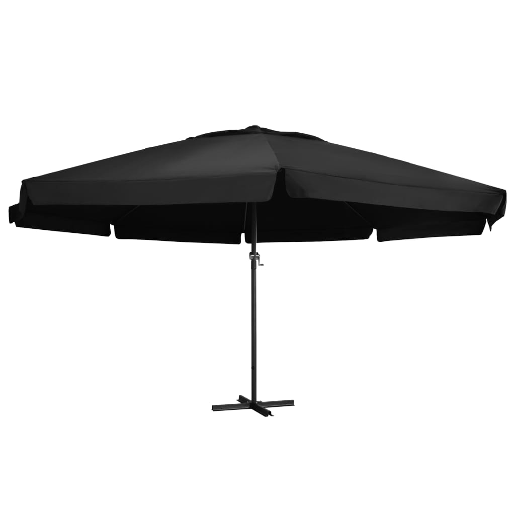 Outdoor Parasol with Aluminium Pole 500 cm Black - All Things Good