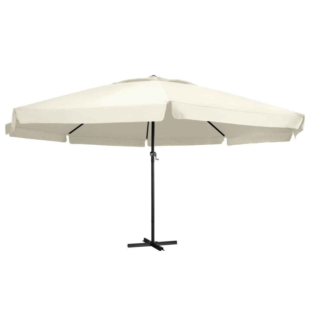 Outdoor Parasol with Aluminium Pole 600 cm Sand White - Sid & Sam