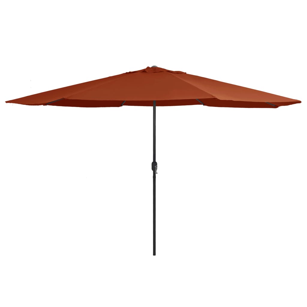 Outdoor Parasol with Metal Pole 400 cm Terracotta - Decor Base