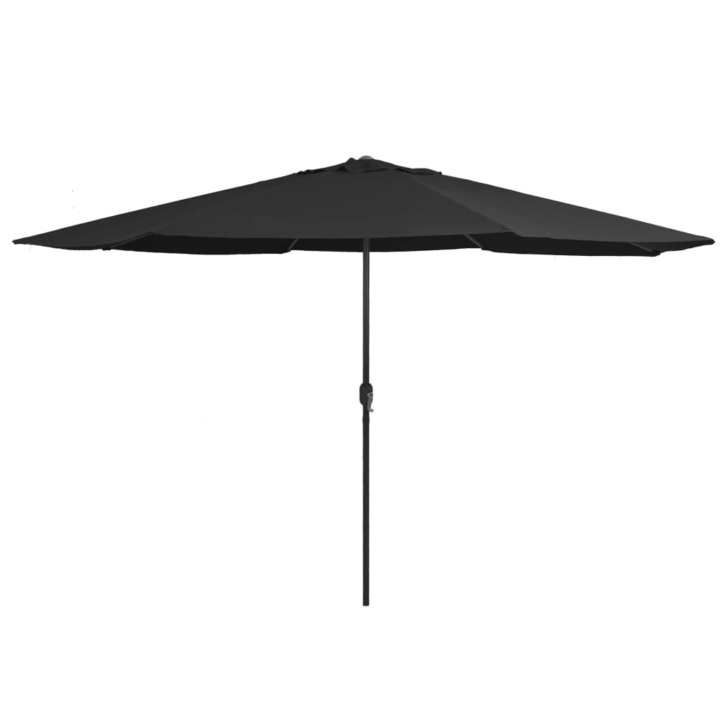 Outdoor Parasol with Metal Pole 400 cm Black - The Home Maker