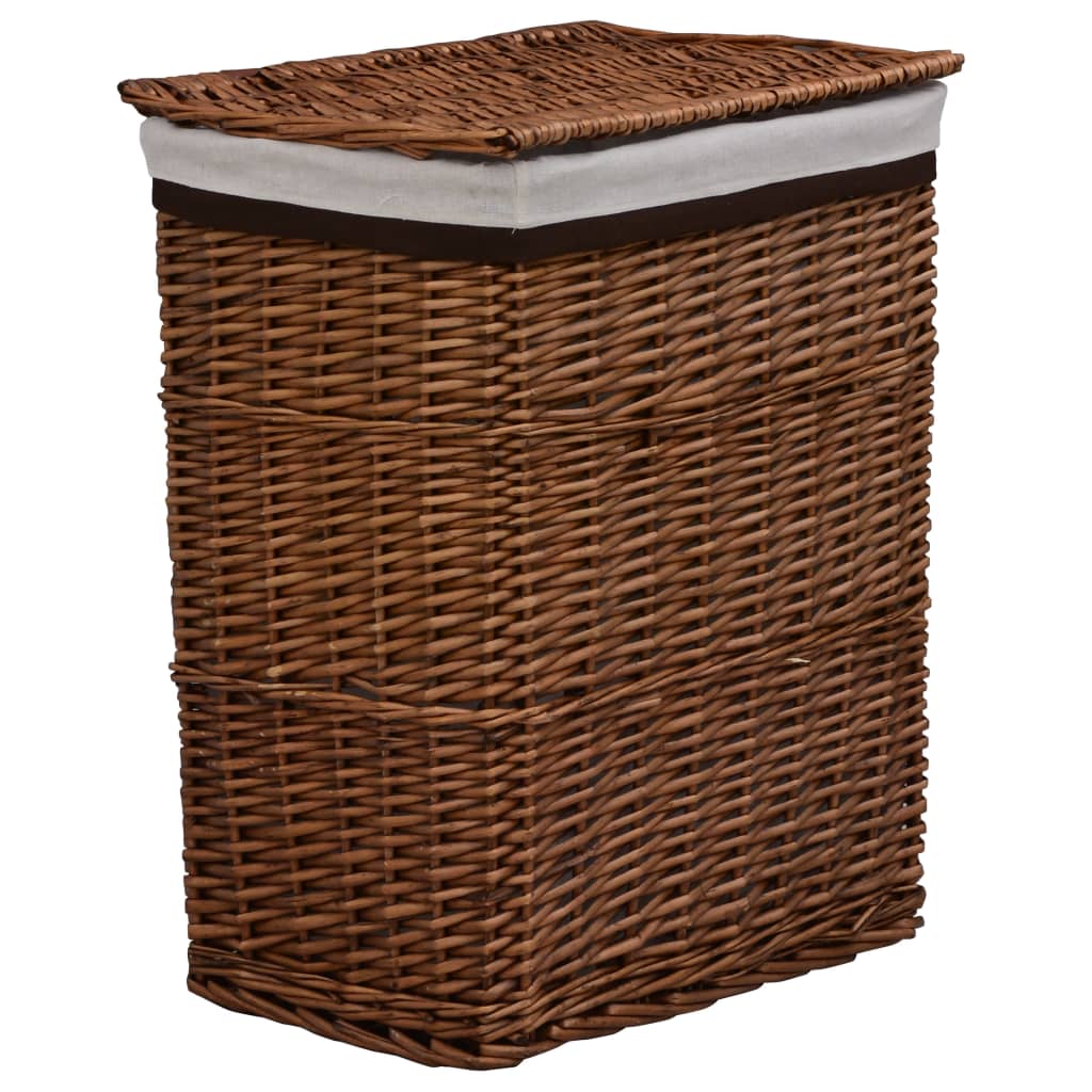 Laundry Basket Brown Willow - Decor Base