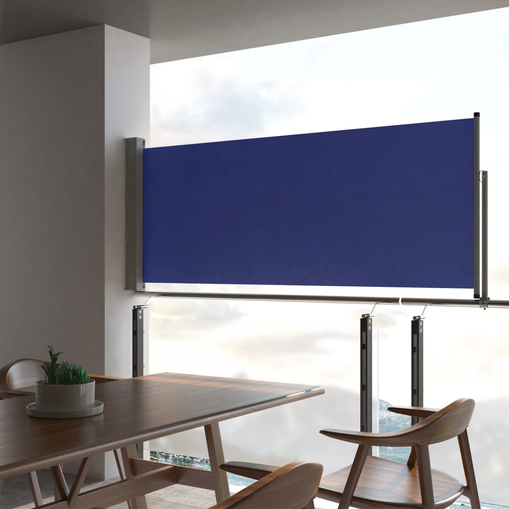 Patio Retractable Side Awning 100x300 cm Blue - Millennium Furniture