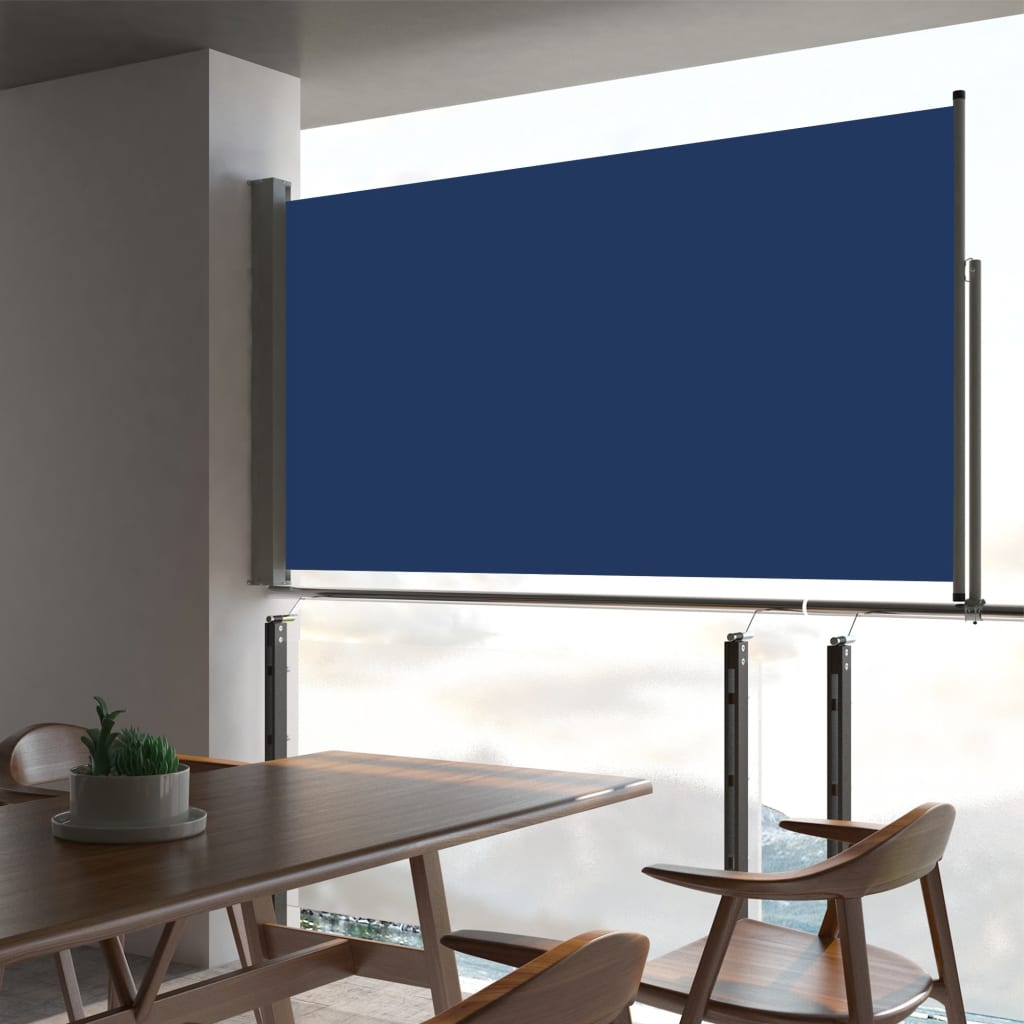 Patio Retractable Side Awning 160x300 cm Blue - Sid & Sam