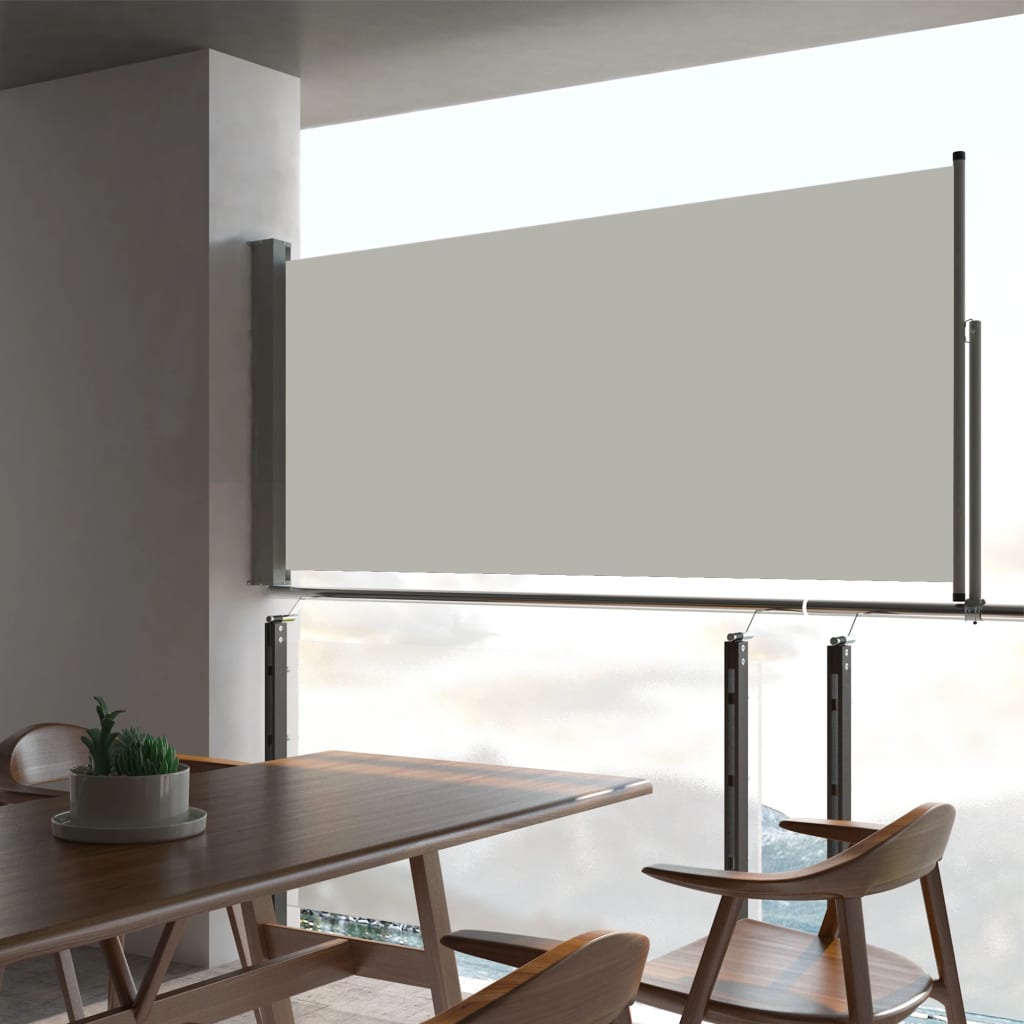 Patio Retractable Side Awning 60x300 cm Cream - Decor Base