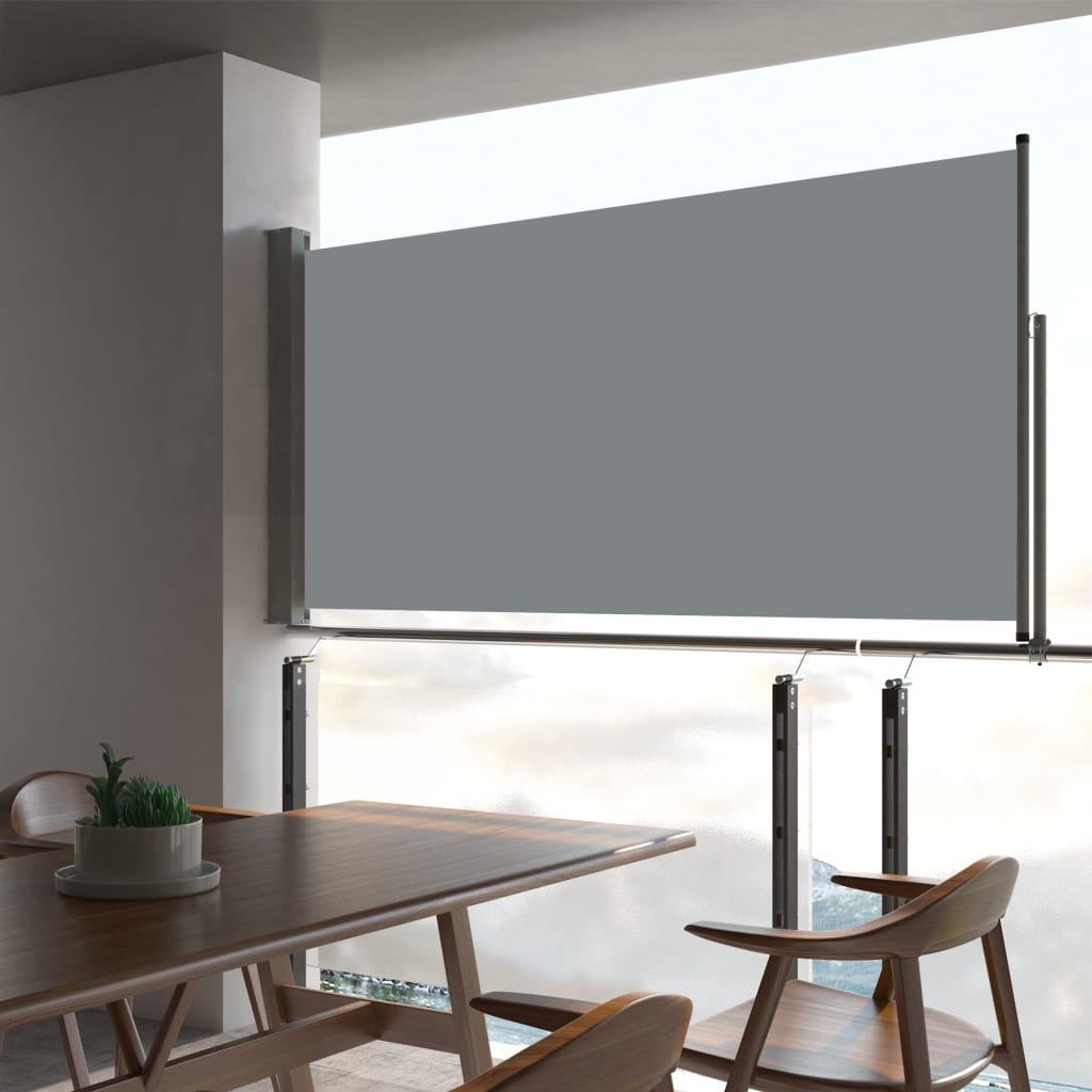 Patio Retractable Side Awning 80x300 cm Grey - All Things Good