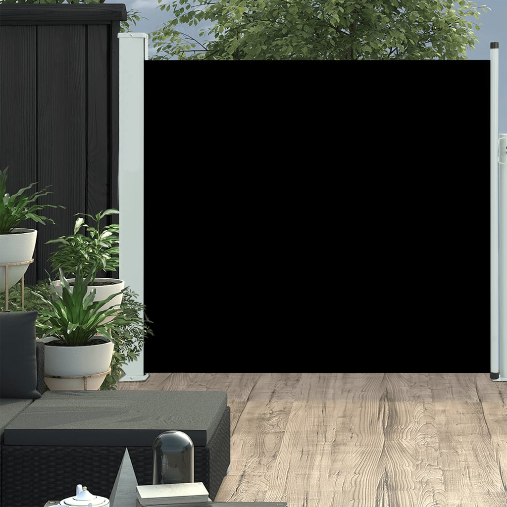 Patio Retractable Side Awning 170x300 cm Black - Decor Base