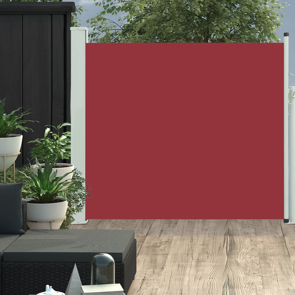 Patio Retractable Side Awning 100x300 cm Red - Unbeatable Bargains