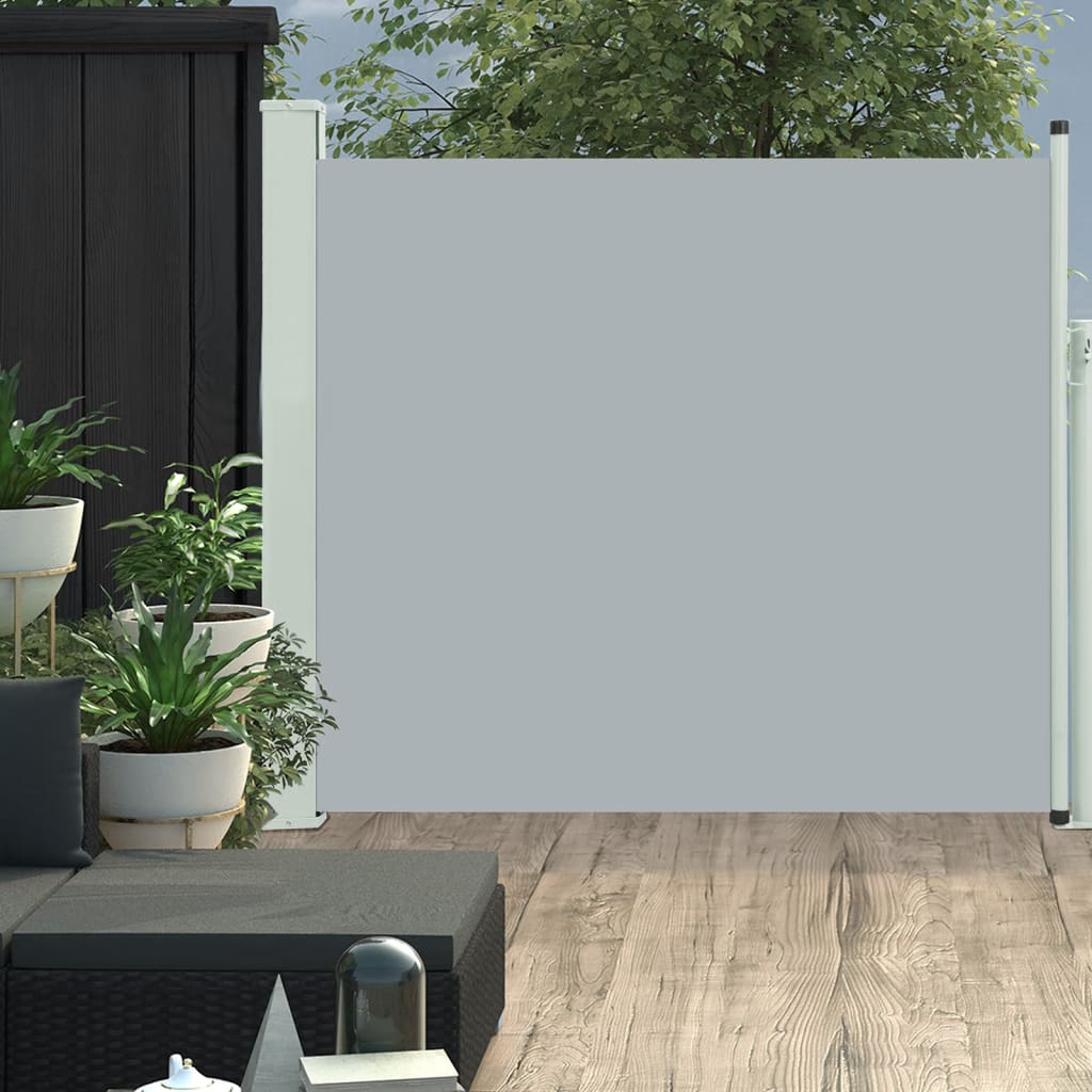 Patio Retractable Side Awning 100x300 cm Grey - All Things Good