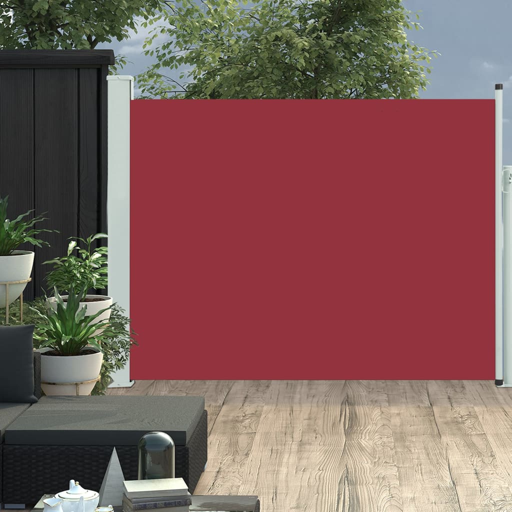 Patio Retractable Side Awning 140x500 cm Red - R and M Furniture