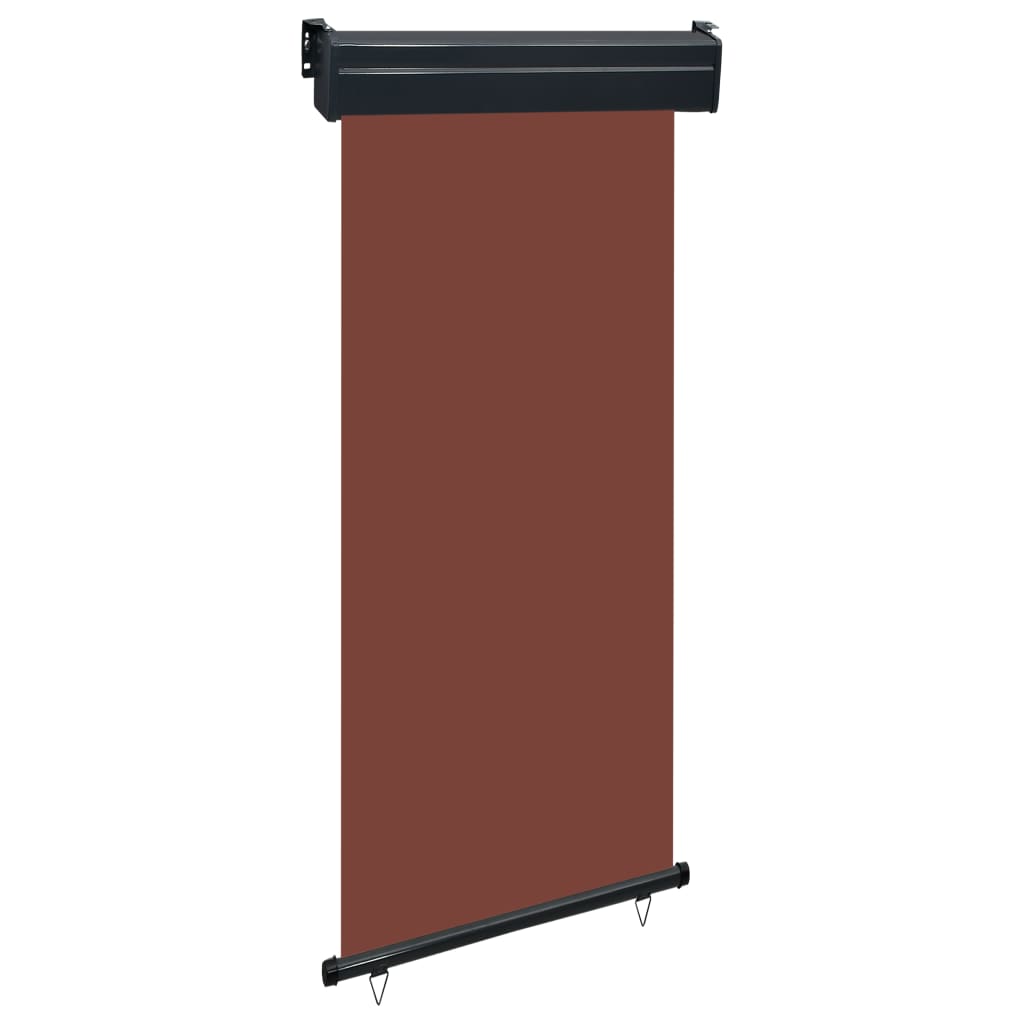 Balcony Side Awning 105x250 cm Brown - Decor Base