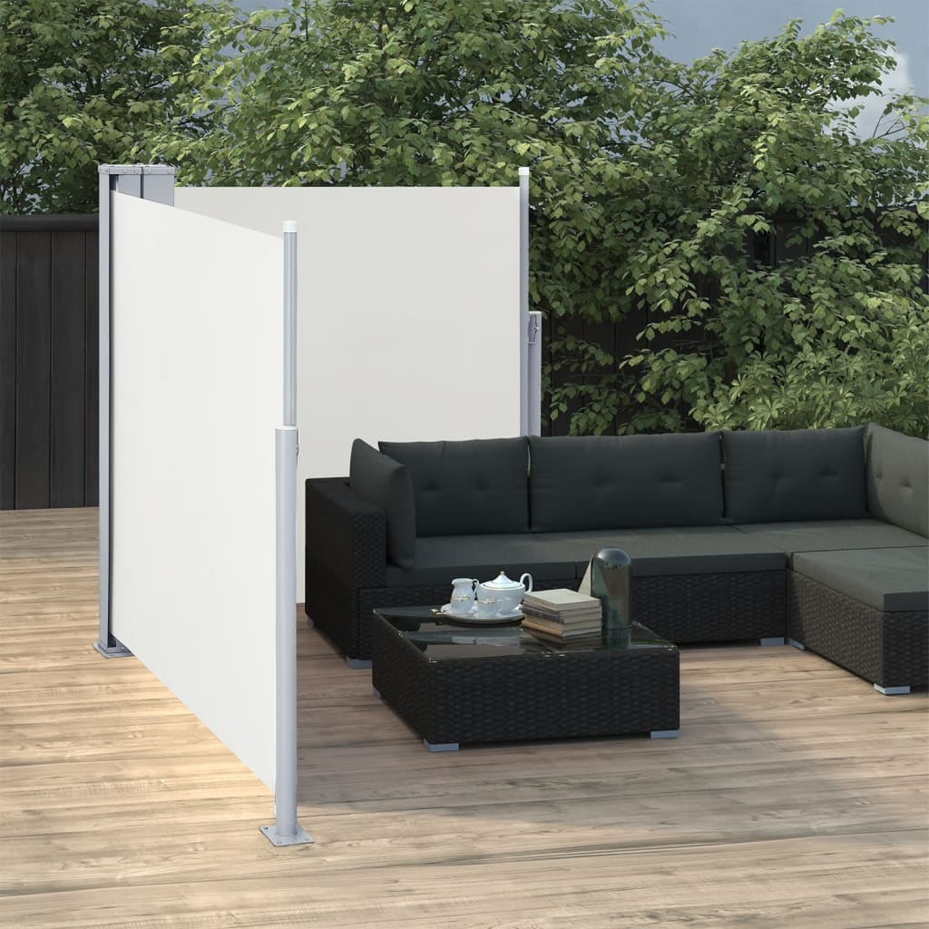 Retractable Side Awning Cream 100x600 cm - The Home Maker
