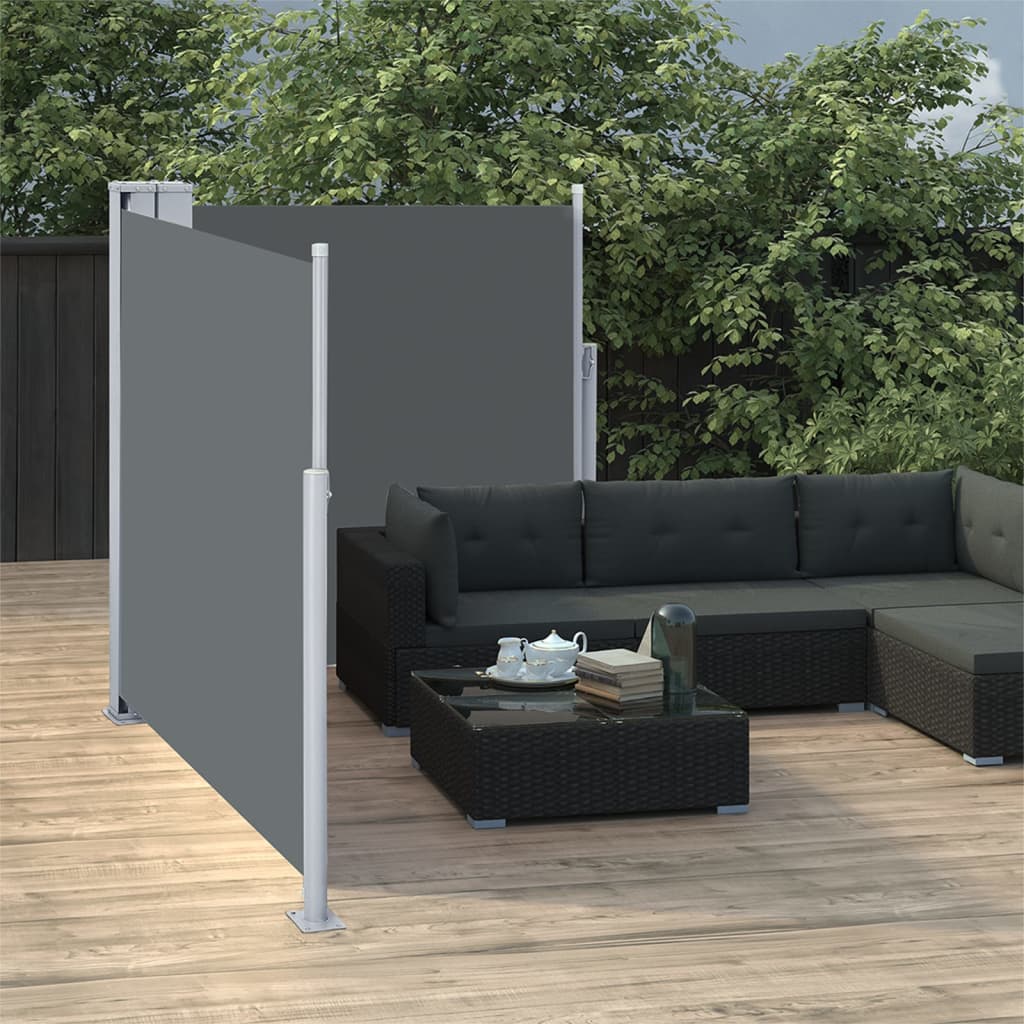 Retractable Side Awning Anthracite 100x600 cm - Style and Chic