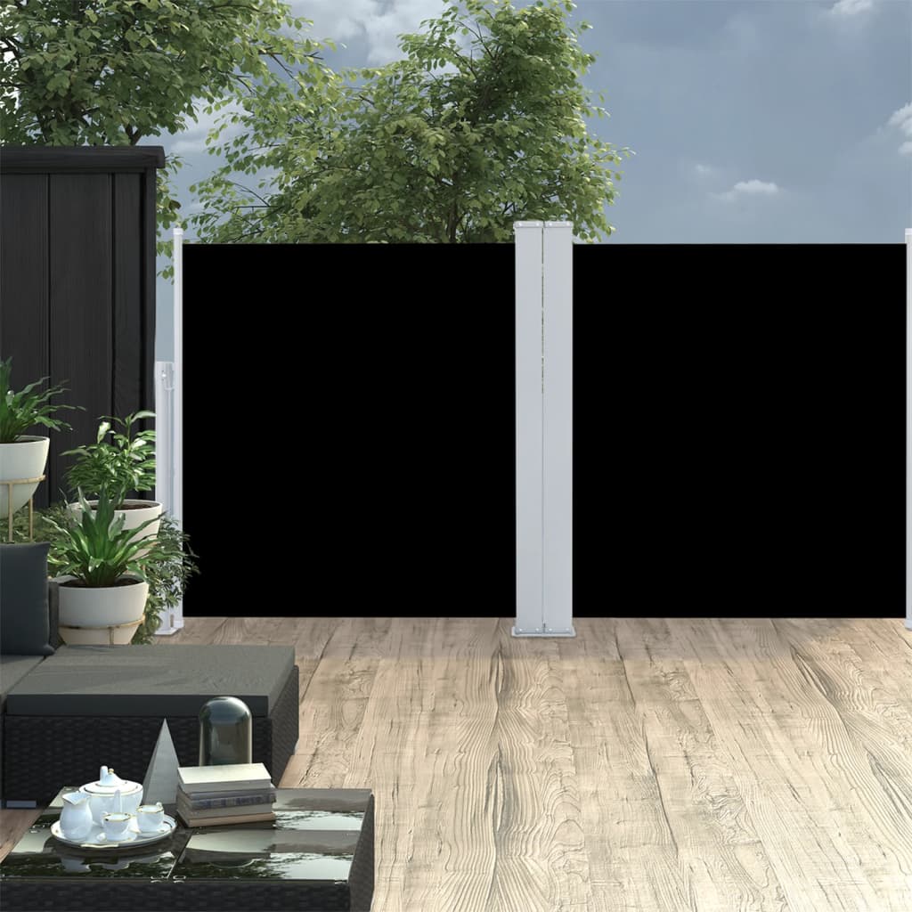 Retractable Side Awning Black 120x600 cm - Tyrell & Tyrell