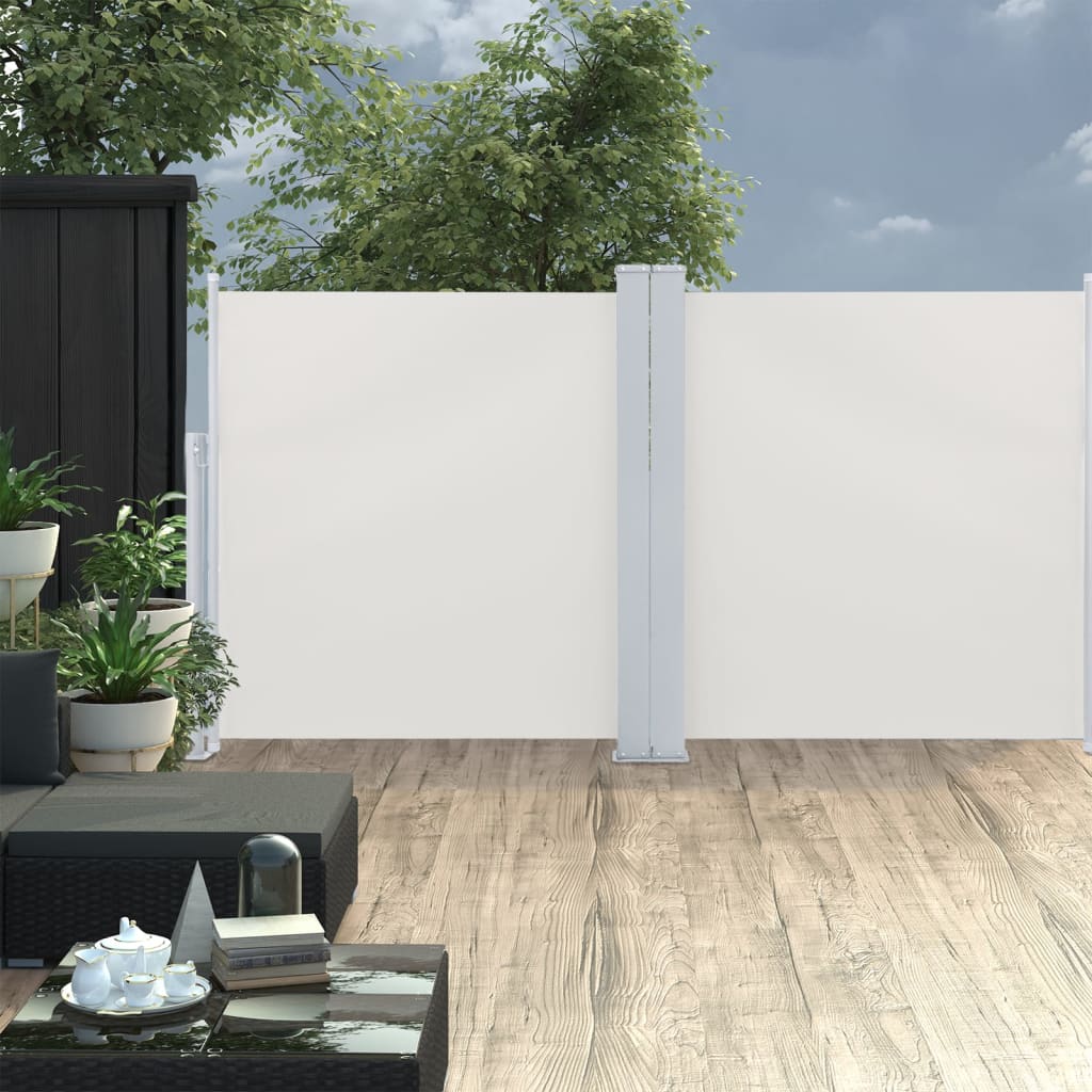 Retractable Side Awning Cream 120x600 cm - Unbeatable Bargains