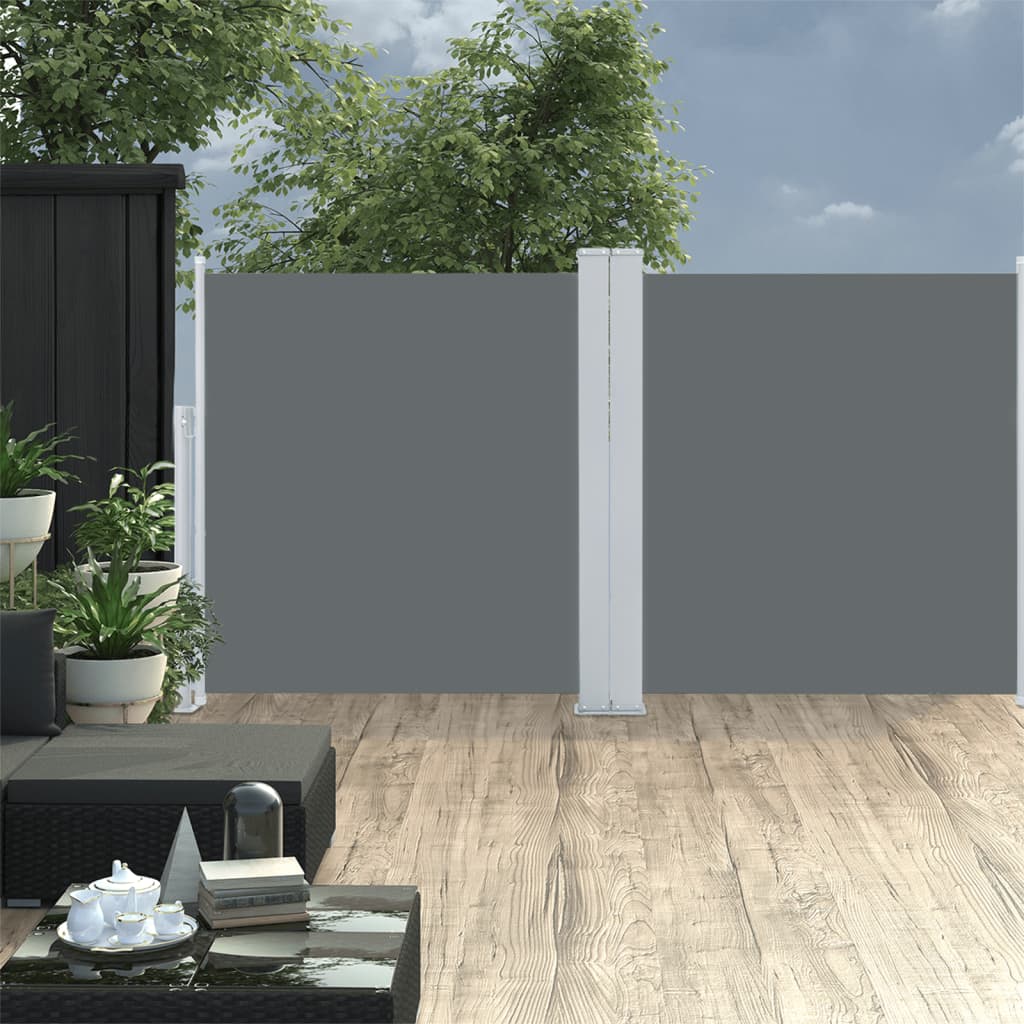 Retractable Side Awning Anthracite 120x600 cm - Discount Dealers