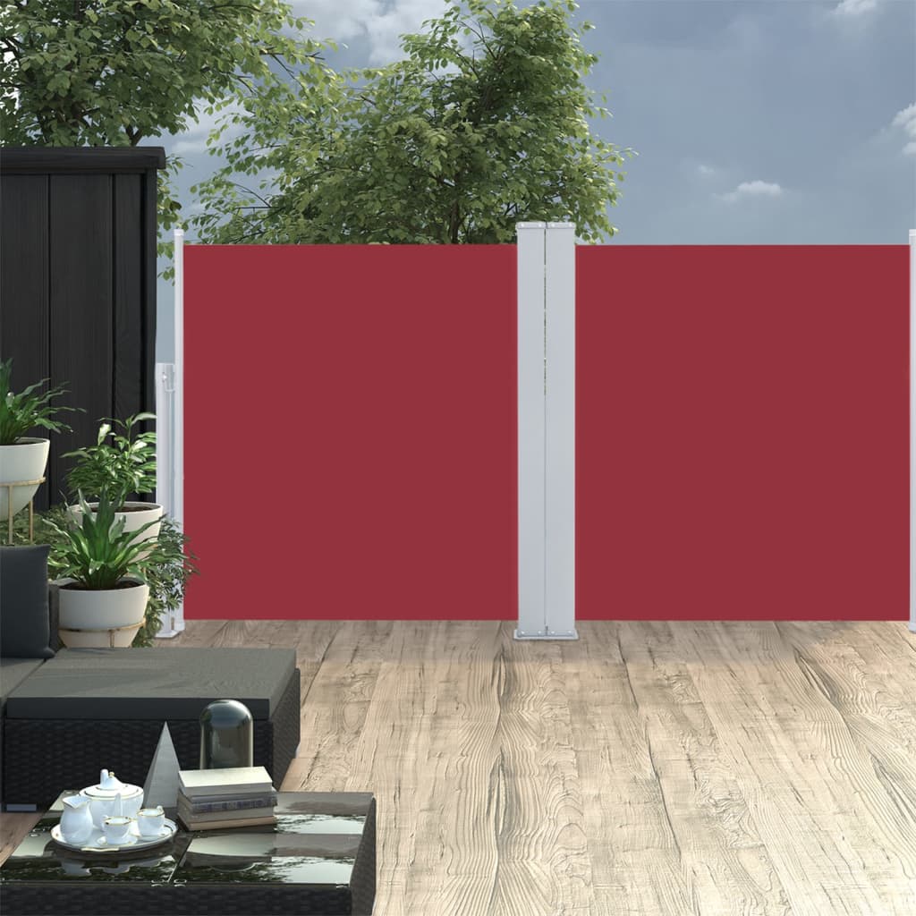 Retractable Side Awning Red 120x600 cm - R and M Furniture