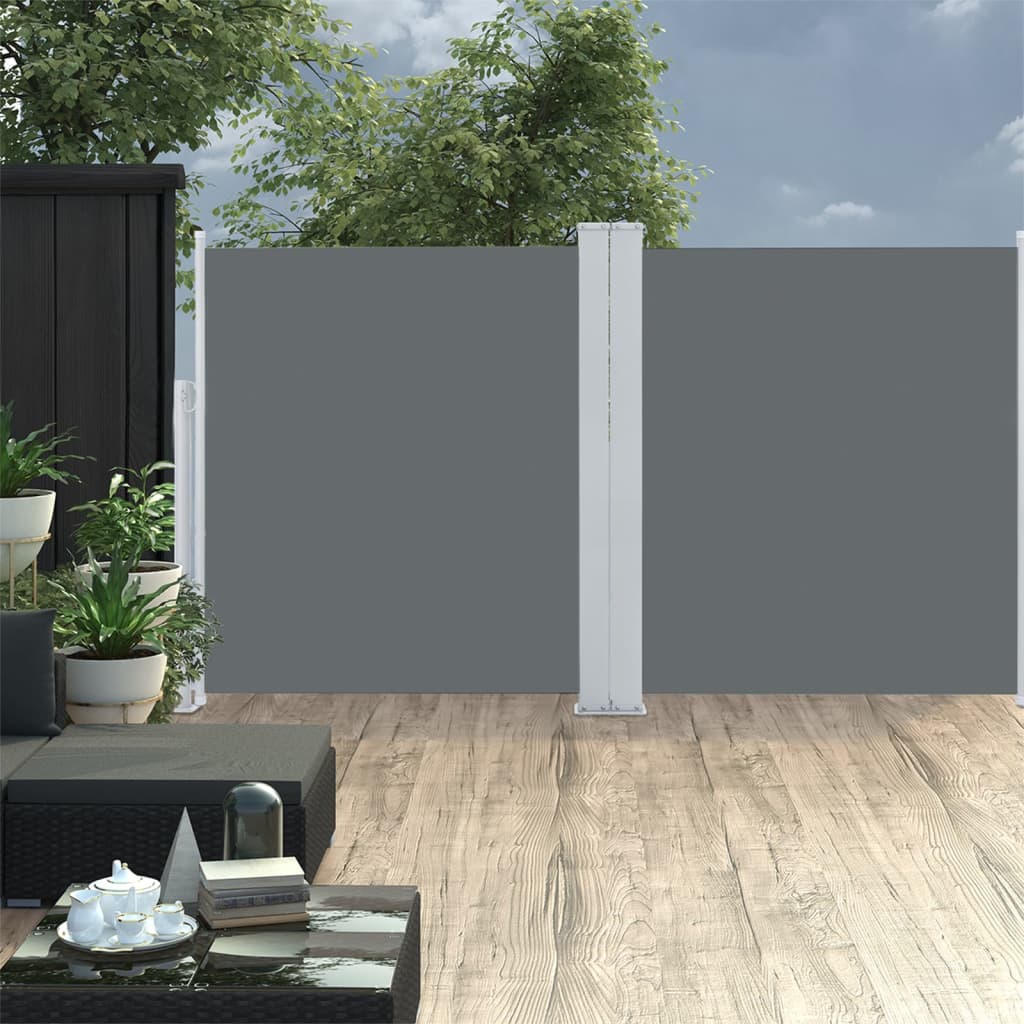 Patio Retractable Double Side Awning 170x600 cm Anthracite - Sid & Sam