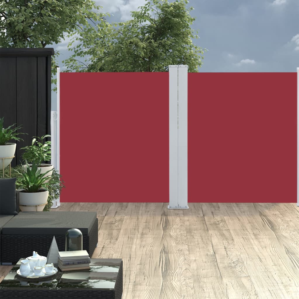 Retractable Side Awning 170x600 cm Red - Discount Dealers