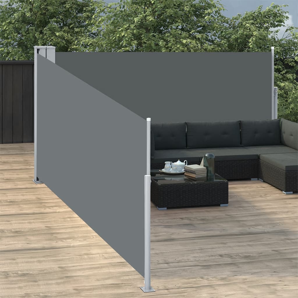 Retractable Side Awning Anthracite 100x1000 cm - Brittle & Co