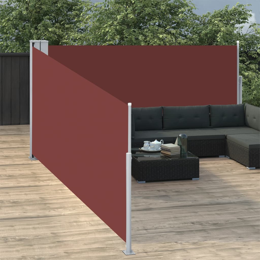 Retractable Side Awning Brown 100x1000 cm - Unbeatable Bargains