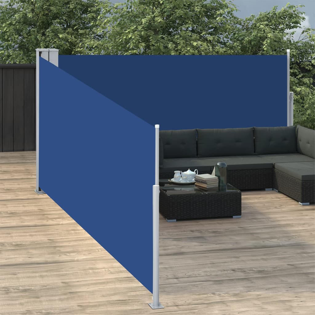 Retractable Side Awning Blue 100x1000 cm - Tyrell & Tyrell