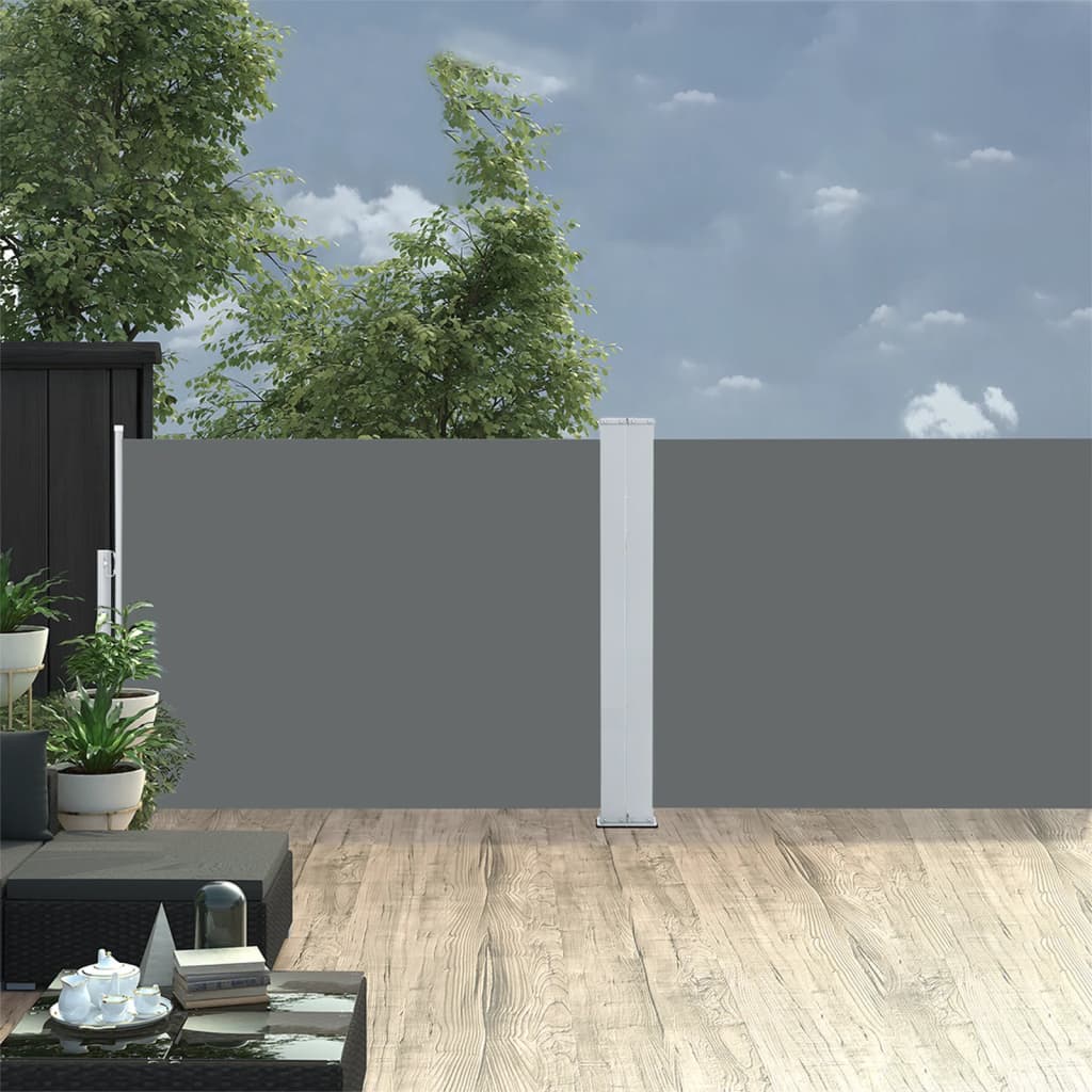 Retractable Side Awning Anthracite 120x1000 cm - Merkel Designers