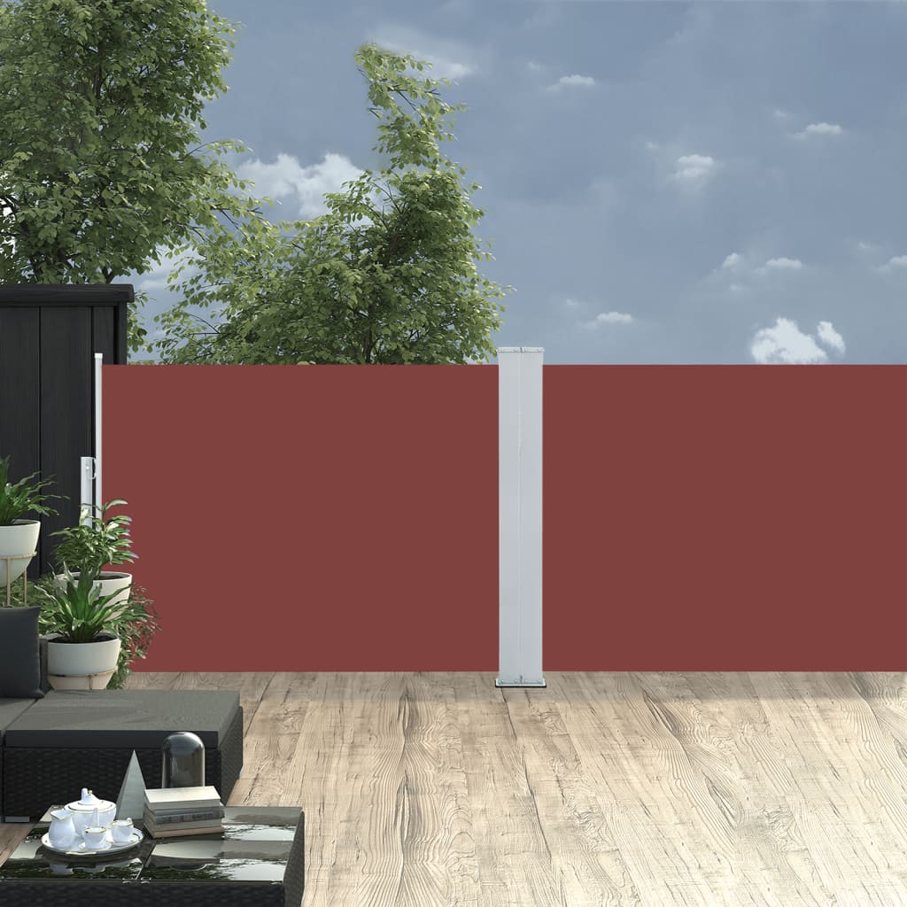 Retractable Side Awning Brown 120x1000 cm - The Home Maker