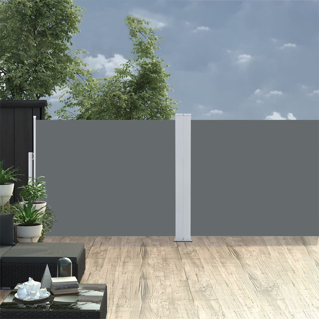Retractable Side Awning Anthracite 140x1000 cm - Style and Chic