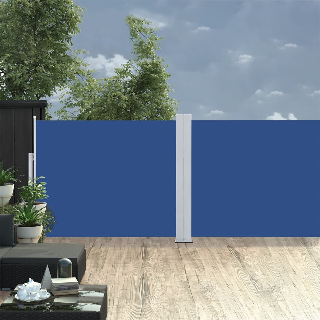 Retractable Side Awning Blue 140x1000 cm - Tyrell & Tyrell