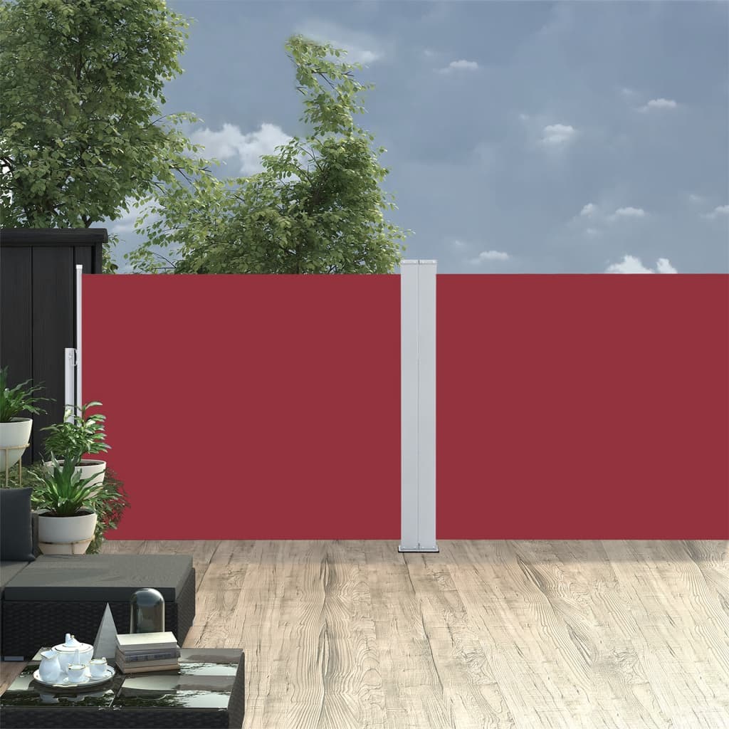 Retractable Side Awning Red 140x1000 cm - Sid & Sam