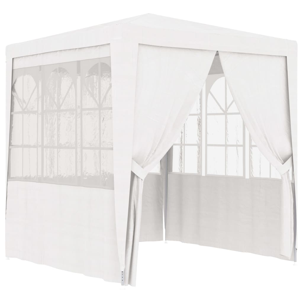 Professional Party Tent with Side Walls 2x2 m White 90 g/m2 - R and M Furniture