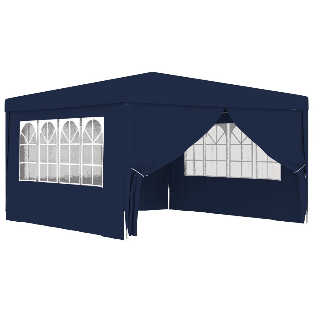 Professional Party Tent with Side Walls 4x4 m Blue 90 g/m? - Sid & Sam