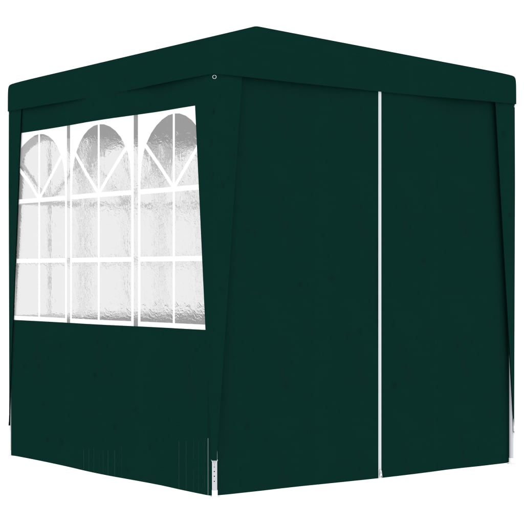 Professional Party Tent with Side Walls 2x2 m Green 90 g/m? - Merkel Designers