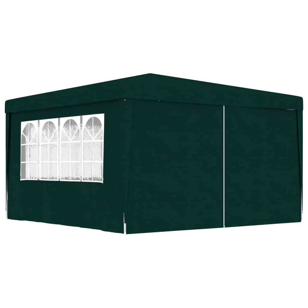 Professional Party Tent with Side Walls 4x4 m Green 90 g/m? - Discount Dealers
