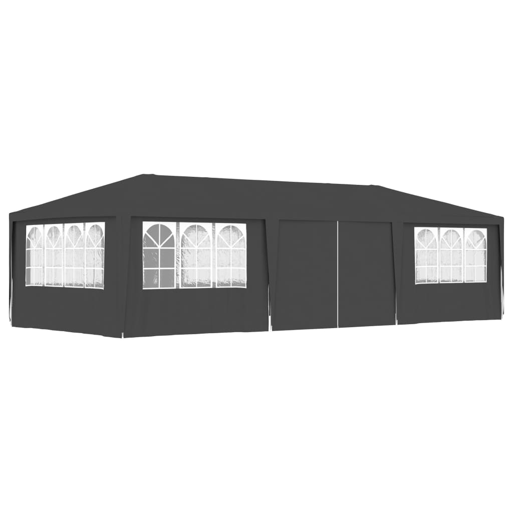 Professional Party Tent with Side Walls 4x9 m Anthracite 90 g/m? - Merkel Designers