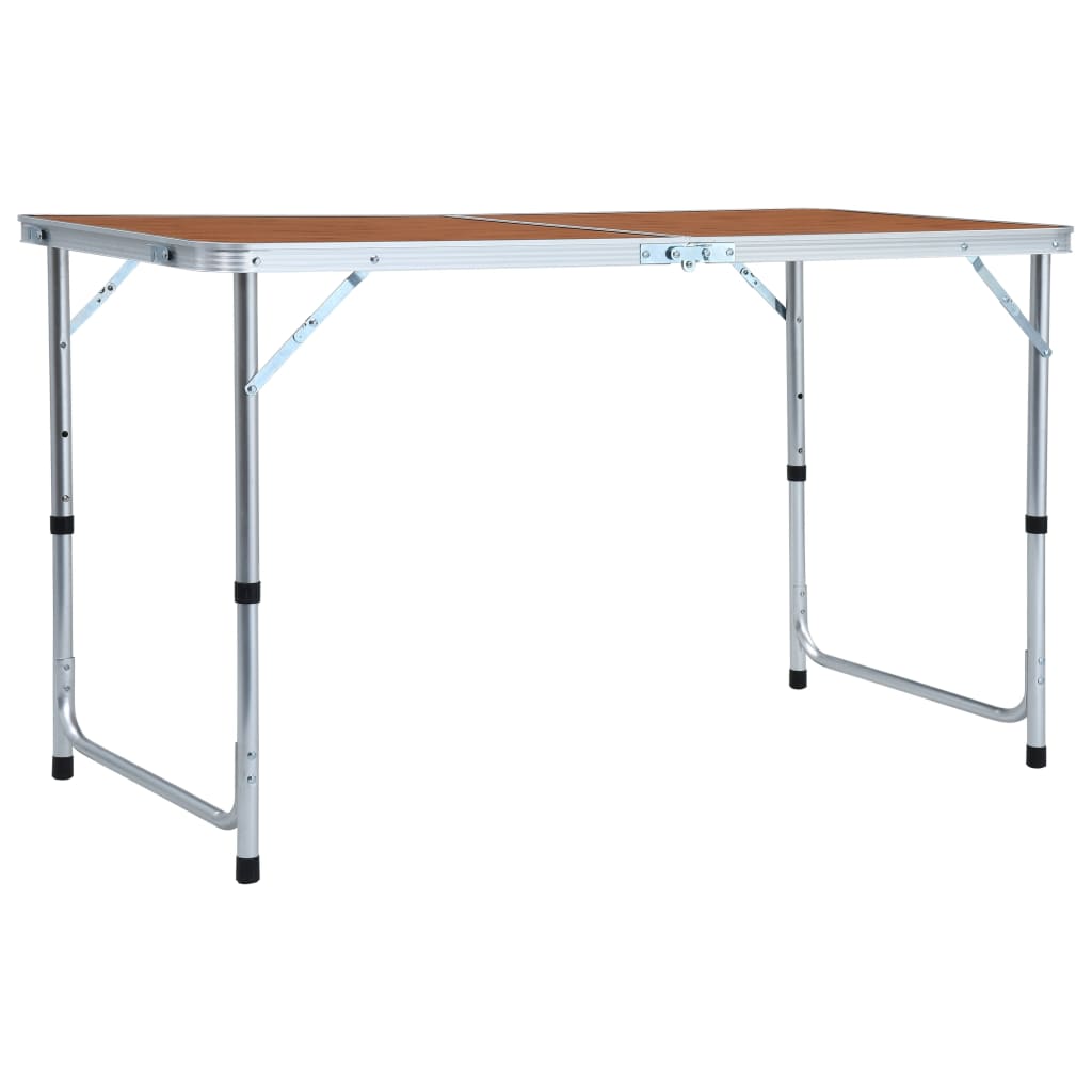 Foldable Camping Table Aluminium 120x60 cm - Unbeatable Bargains