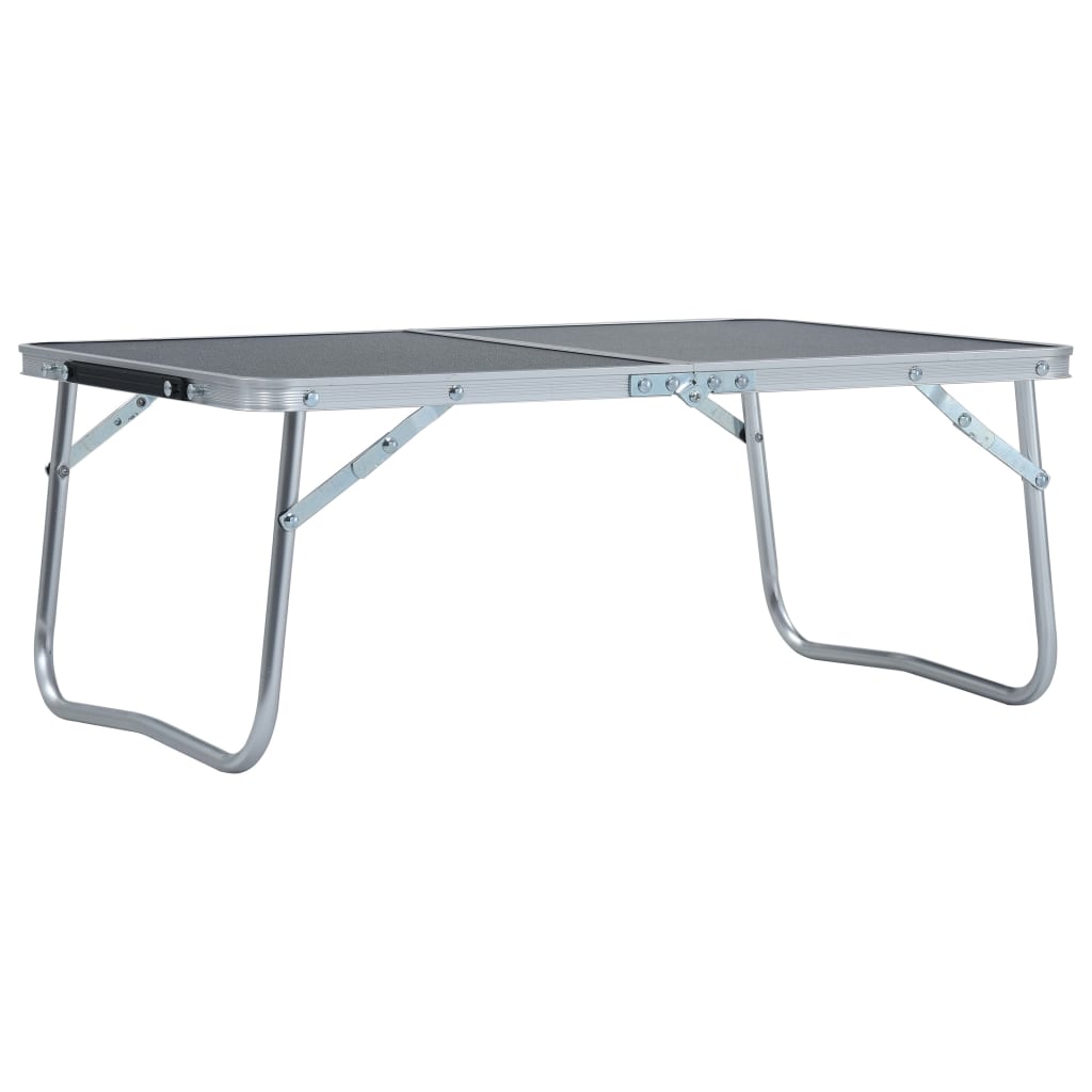 Folding Camping Table Grey Aluminium 60x40 cm - Merkel Designers