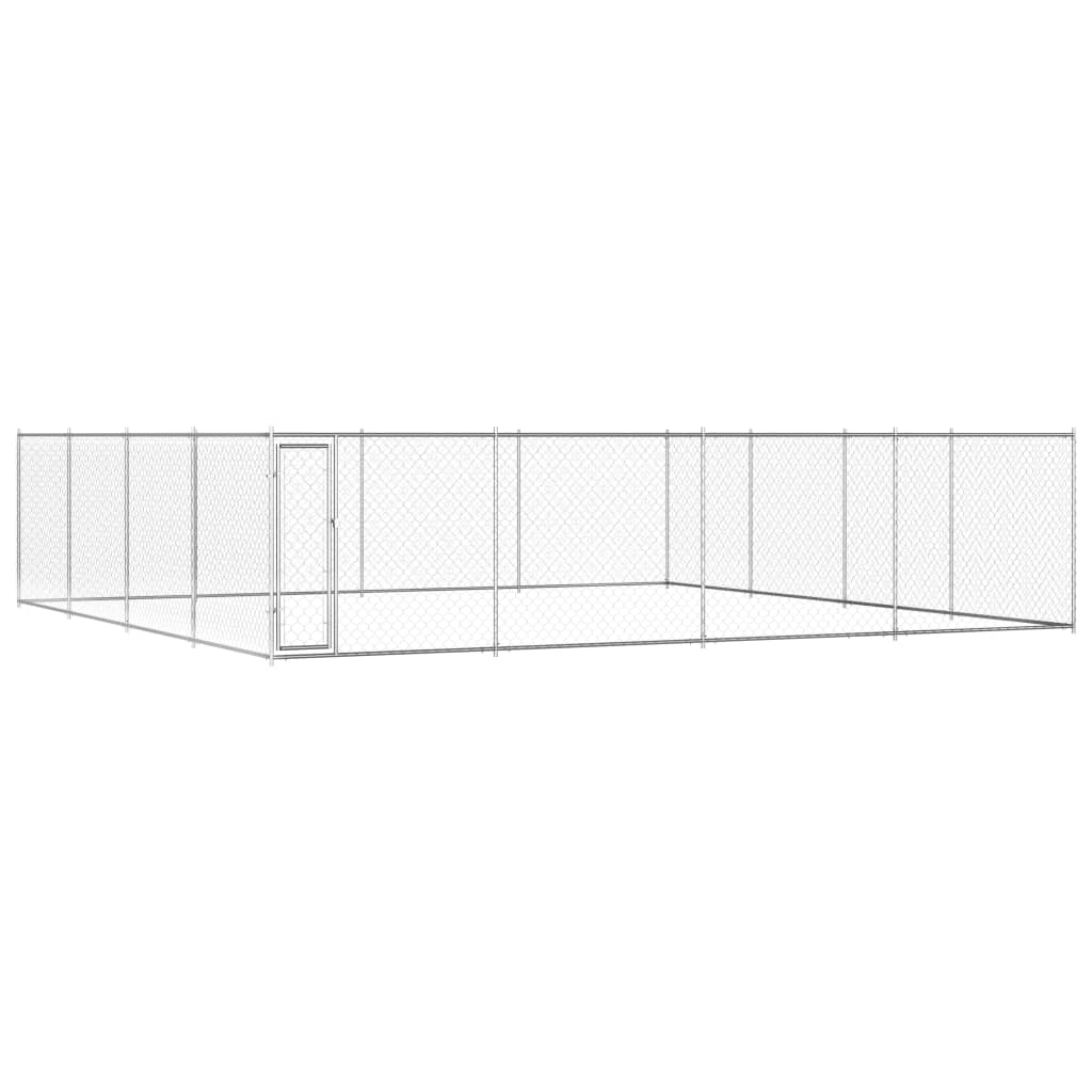 Outdoor Dog Kennel Galvanised Steel 760x760x185 cm - Millennium Furniture