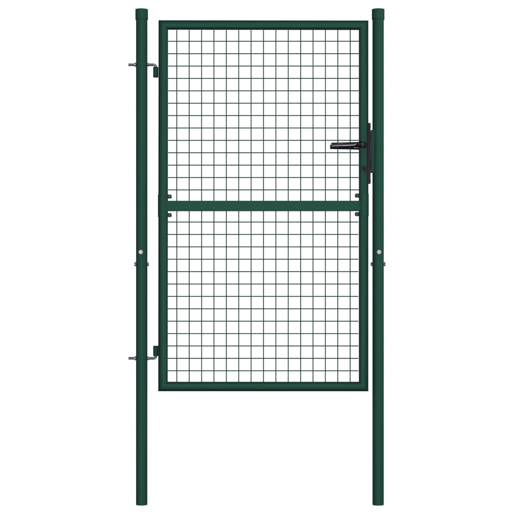 Fence Gate Steel 100x125 cm Green - Millennium Furniture