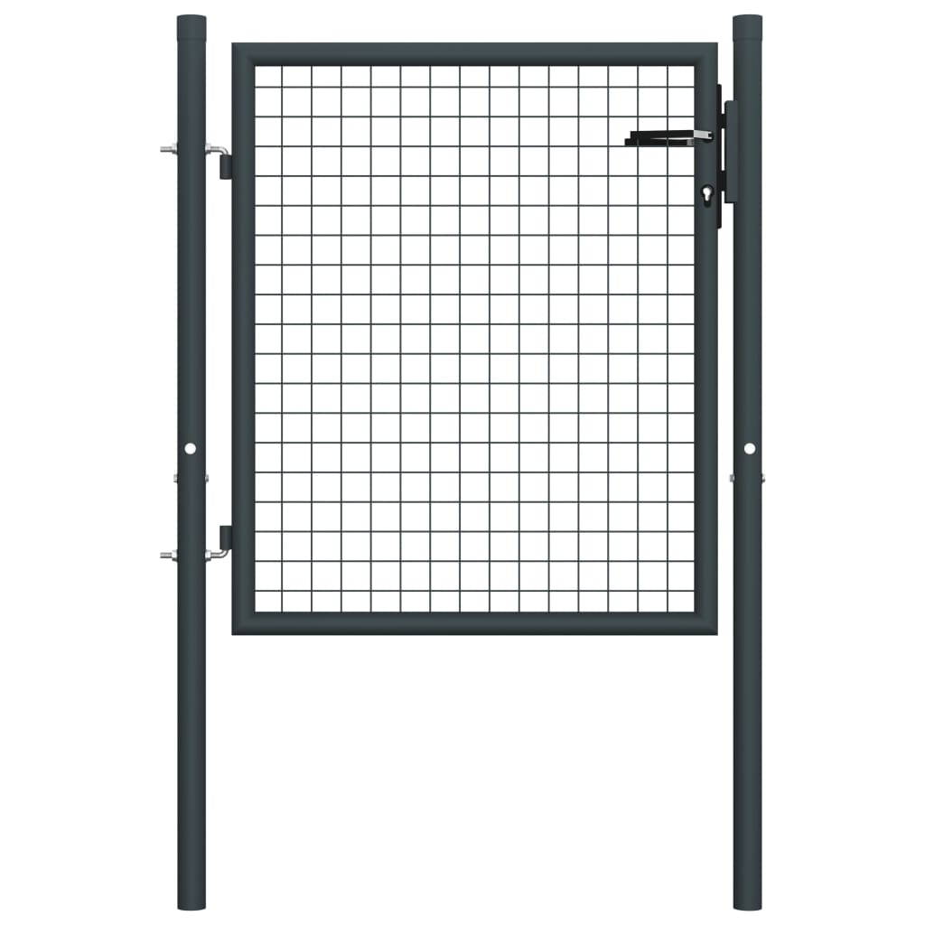 Mesh Garden Gate Galvanised Steel 100x125 cm Grey - Millennium Furniture