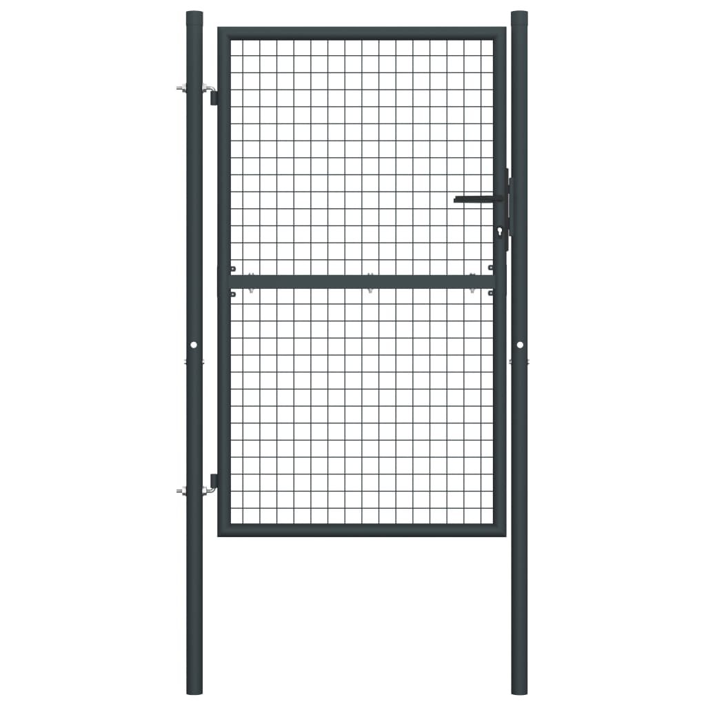 Mesh Garden Gate Galvanised Steel 100x200 cm Grey - Millennium Furniture