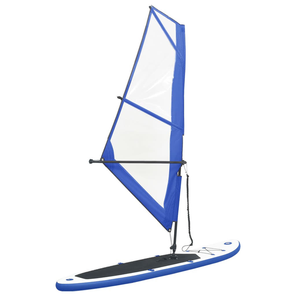 Inflatable Stand Up Paddleboard with Sail Set Blue and White - Tyrell & Tyrell