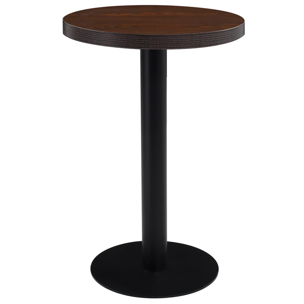 Bistro Table Dark Brown 50 cm MDF - Millennium Furniture