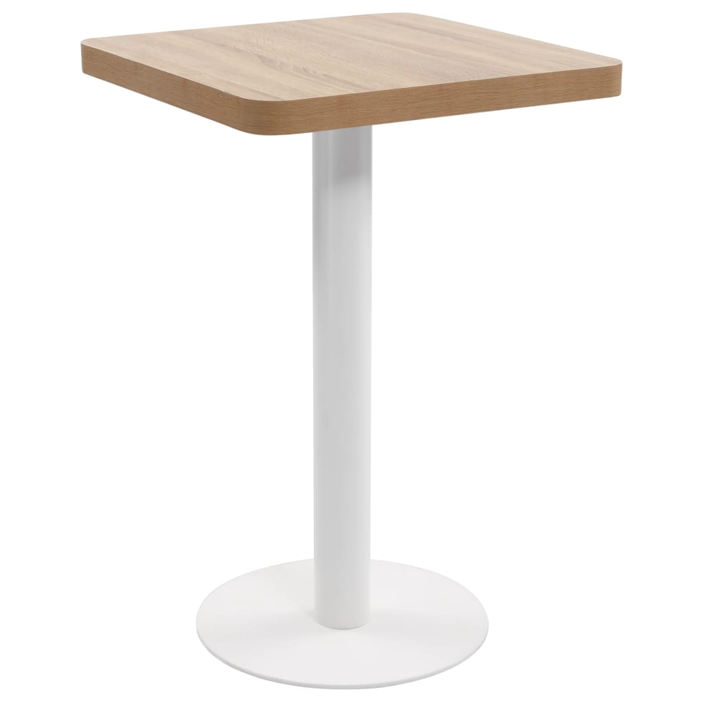 Bistro Table Light Brown 50x50 cm MDF - Casper Homes