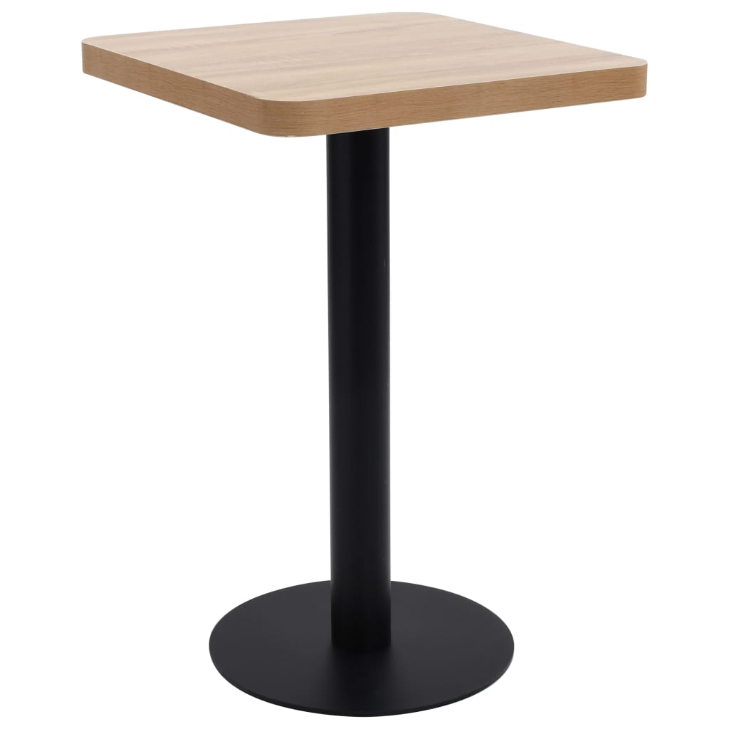 Bistro Table Light Brown 50x50 cm MDF - All Things Good